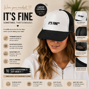 Boné Trucker Estética Minimalista Triste Q Emoci