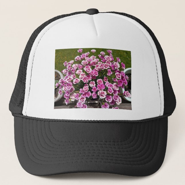 Boné Trucker Flor de Blossom Rosa (Frente)