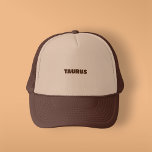Boné Trucker Hat<br><div class="desc">Taurus (grego antigo: ic α culturas romanas, romanizado: Taurus, latim para "touro") é o segundo signo astrológico do moderno zodíaco. Ele vai de 30° a 60° do zodíaco. Esse sinal pertence ao elemento Terra ou triplicidade, assim como uma modalidade fixa, qualidade ou quadruplicidade. É um sinal governado por Vênus, a...</div>