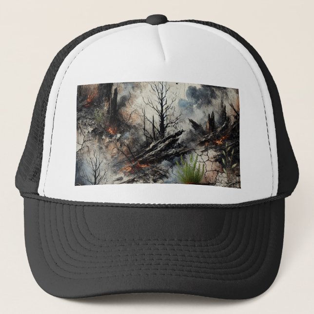 Boné Trucker Hat Artístico - Design Bold e Único (Frente)