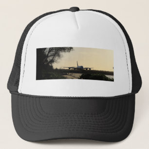 Boné Trucker Hat com Airbus A380 em Sunrise