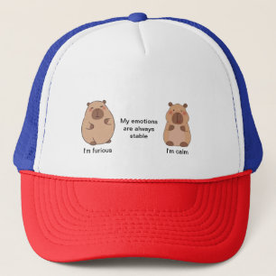 Boné Trucker Hat com animação e mensagem de ursos bonit