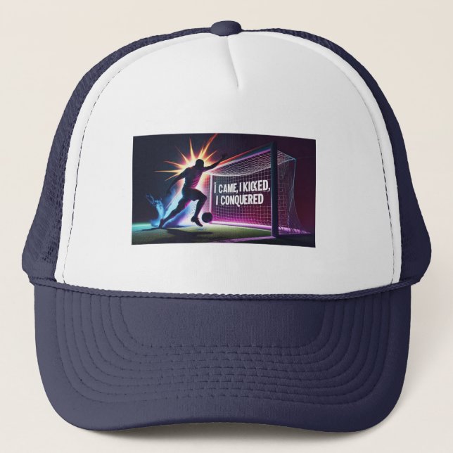 Boné Trucker Hat - engraçado no futebol (Frente)