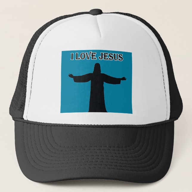 Boné Trucker Hat  i love jesus (Frente)