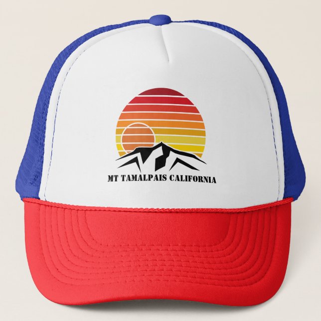 Boné Trucker Hat Mt Tamalpais California Retro Sunset (Frente)