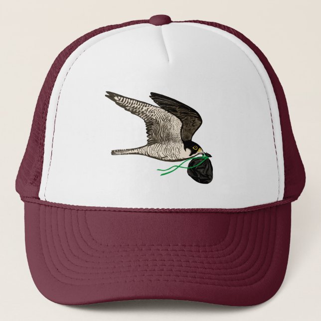 Boné Trucker Hat Oficial dos Falcões de Lixo - Maroon (Frente)