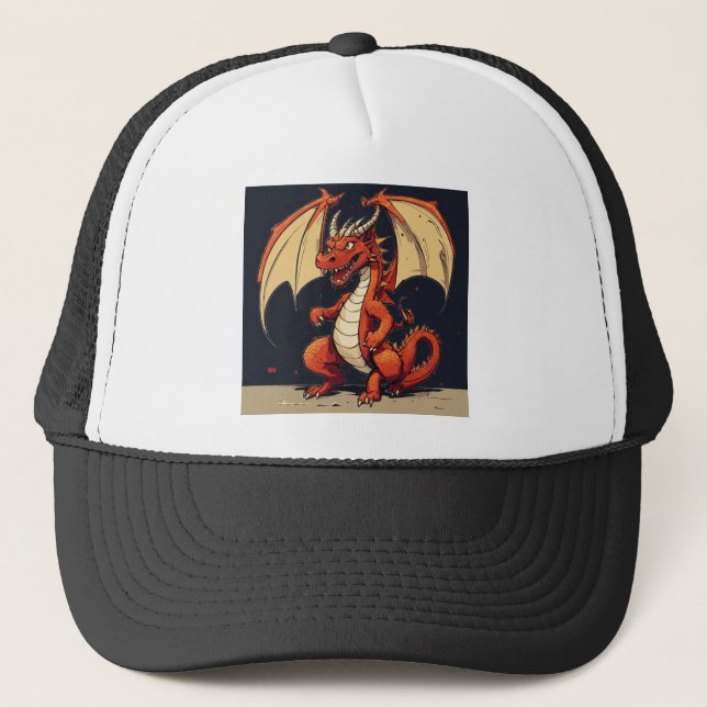 Boné Trucker Hat Para Crianças Com Logotipo Dragão (Frente)
