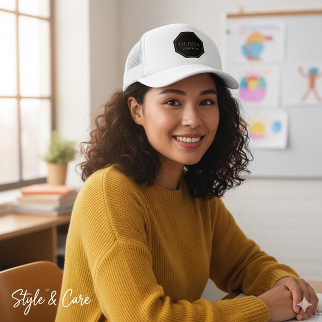 Boné Trucker Hat Personalizado com Nome e Cargo (Personalized Trucker Hat with Name and Job Title)