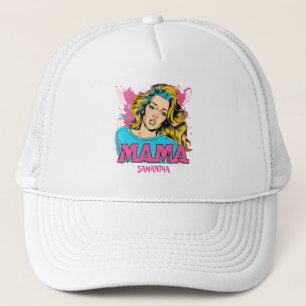 Boné Trucker Hat Personalizado Retro Mama Pop Art (20)
