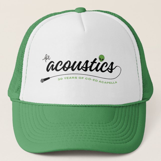 Boné Trucker Hat - Script de acústica (pode mudar de co (Frente)