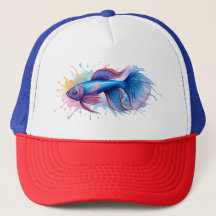Trucker Hat - Série Watercolor: Betta Fish
