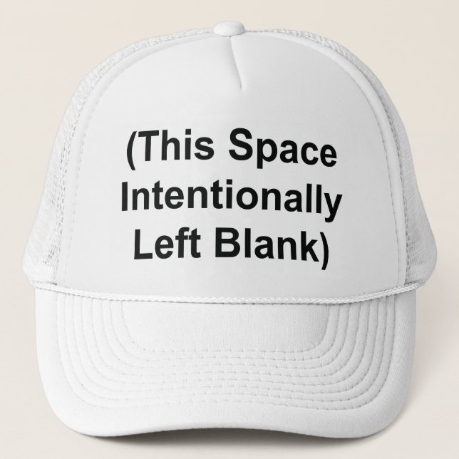 Boné Trucker Hat "This Space Intencionalmente Left Vazi (Frente)