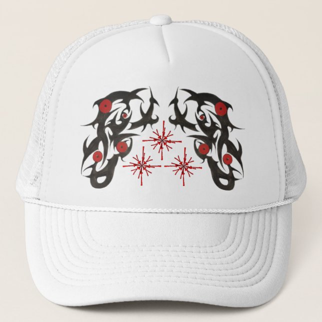 Boné Trucker Hat, Trucker Hat tribal e estrelas tribal (Frente)