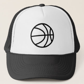 Boné trucker ícone de basquete minimalista