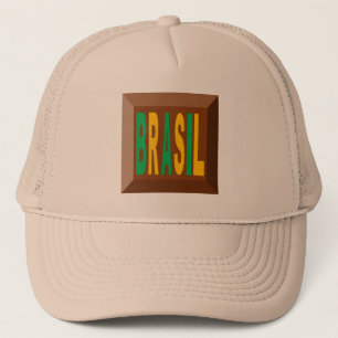 BONÉ TRUCKER KAKI BRASIL CHOCOLATE