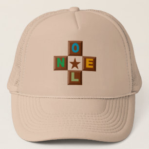 BONÉ TRUCKER NATAL CHOCOLATE ESTRELADO