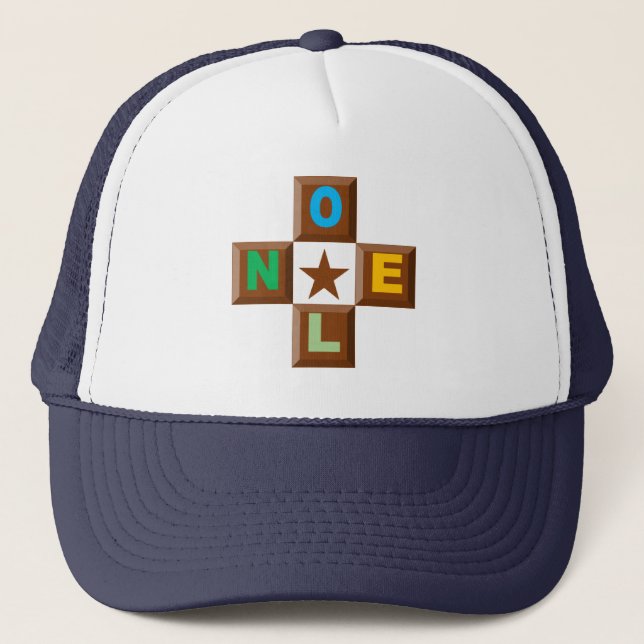 BONÉ TRUCKER NATAL CHOCOLATE ESTRELADO (Frente)