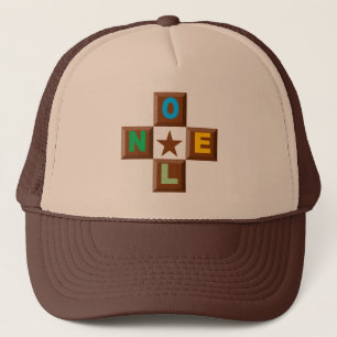 BONÉ TRUCKER NATAL CHOCOLATE ESTRELADO