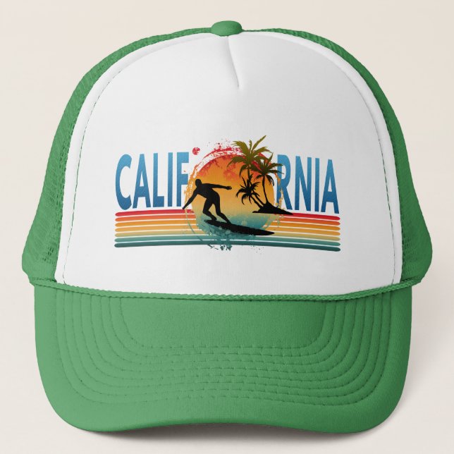 BONÉ TRUCKER PÔR DO SOL DA CALIFÓRNIA VERÃO (Frente)