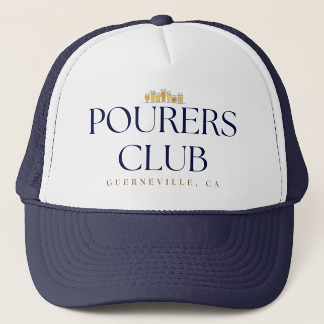 Boné Trucker Pourers Club – Fileira de Óculos (Frente)