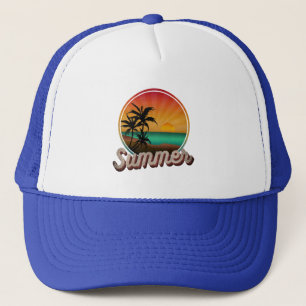 BONÉ TRUCKER PRAIA DE VERÃO TROPICAL