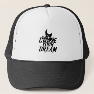 Boné Trucker Preto e Branco Persiga Seu Sonho