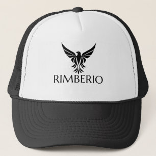 Boné Trucker RIMBERIO Phoenix Logo Preto e Branc