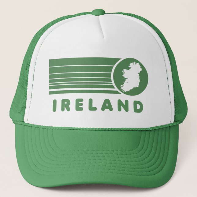 Boné Trucker Verde Retro Irlanda (Frente)