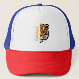 Boné Trucker Vermelho Branco Azul Personalizado