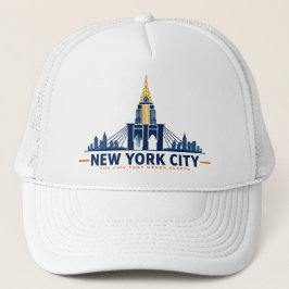 Boné Trucker Vintage da Silhueta de Nova York