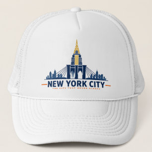 Boné Trucker Vintage da Silhueta de Nova York
