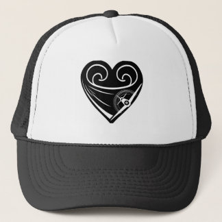 Boné Trucker Vintage Feminino Coração P-51 Mustang