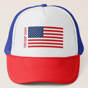 Boné TRUMP 2024 American Flag Trucker Hat