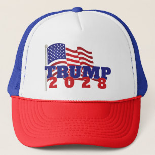 Boné Trump 2028 Com Bandeira Americana
