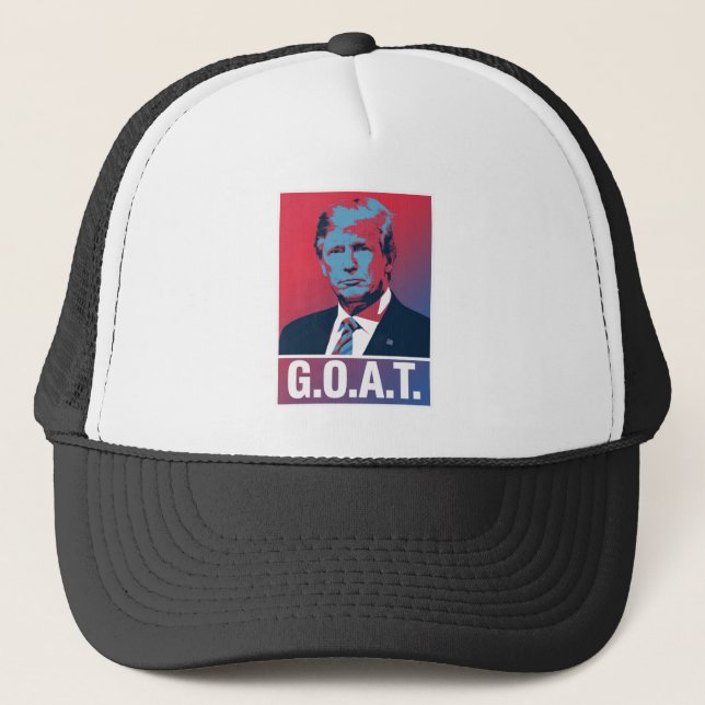 Boné Trump GOAT Eleição 2024 Republicano Vintage (Frente)