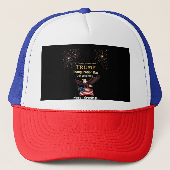 Boné Trump Inauguration Day 2025 Presidente Cutomizable (Frente)