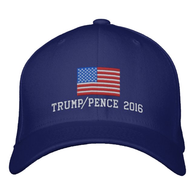 Boné Trump Pence 2016, American Flag (Frente)