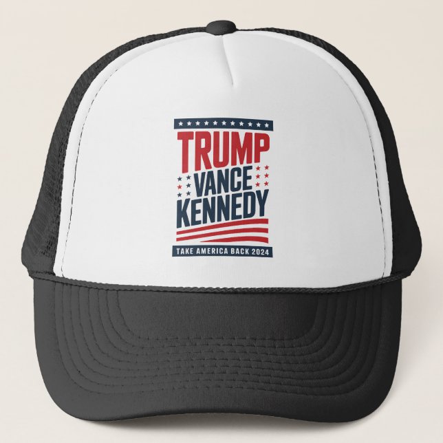 Boné Trump Vance Kennedy Devolvam a América 2024  (Frente)