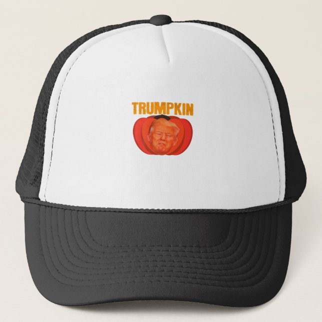 Boné Trumpkin Halloween Jack O Lanterna Gráfico Engraça (Frente)