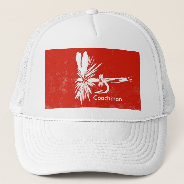 Boné Truta Clássica Voa Hat "Royal Coachman em Vermelho (Frente)