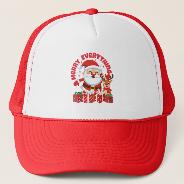 Boné Tudo Feliz Natal & Rena de Natal (Frente)