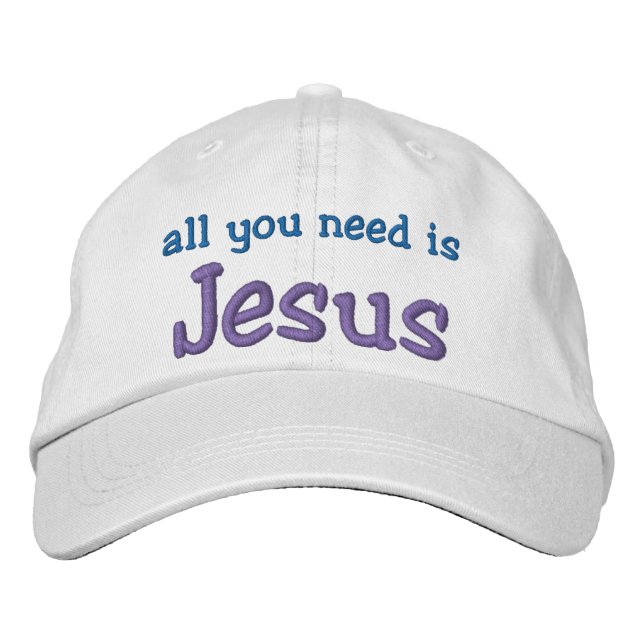 Boné Tudo o que você precisa é Jesus (Frente)
