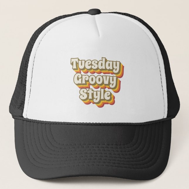 Boné Tuesday Groovy Style 70er Retro Design (Frente)