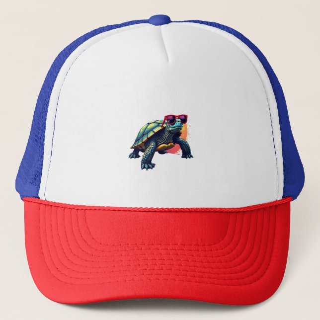 Boné Turtle Colorida Turtle Outfit Mens Turtle Lover Tu (Frente)
