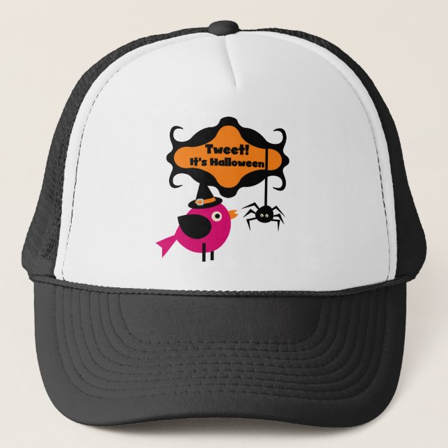 Boné Tweet Halloween T-shirts e presentes (Frente)