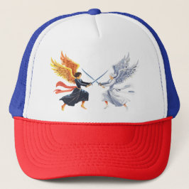 Boné Two Angel with large sword with open wings