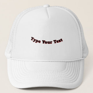 Boné Type Your Text Headwear White-Cap Modern Elegant 