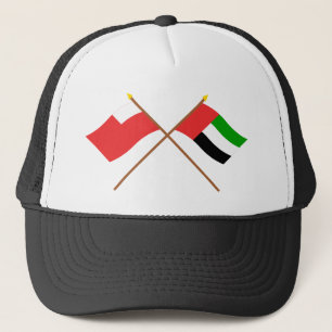 Boné UAE e bandeiras cruzadas Abu Dhabi