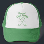 Boné Últimos favores do clube de golfe Bachelorette<br><div class="desc">Última jogada antes do clube do campo de golfe chamado Bachelorette no fim de semana noiva favores e presentes esportes personalizados de solteira,  festa de solteira sábio verde golfe temido boné bridesmaid presentes de festas noivas</div>