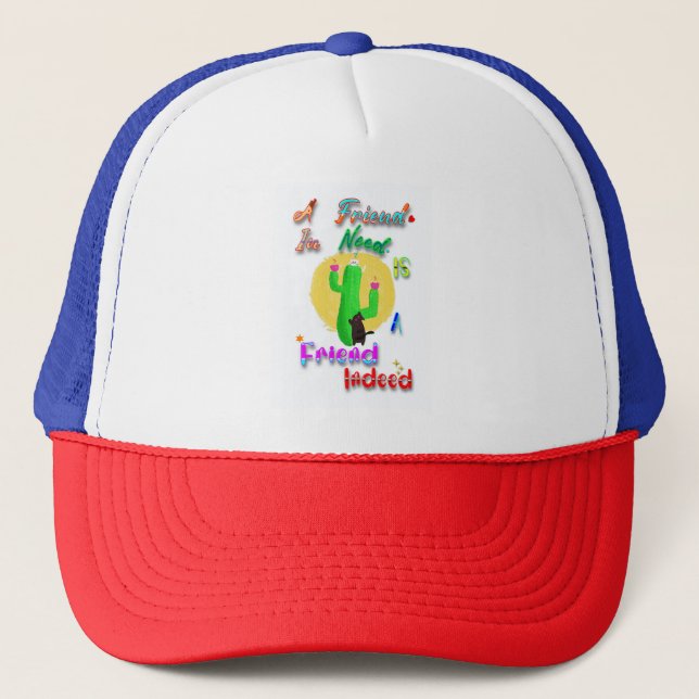 Boné Um Amigo na Necessidade é um Amigo de Verdade (Frente)